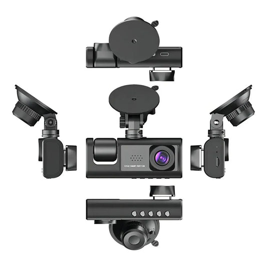 Cámara Para Carro Dash Cam 3 Lentes Full HD 1080p