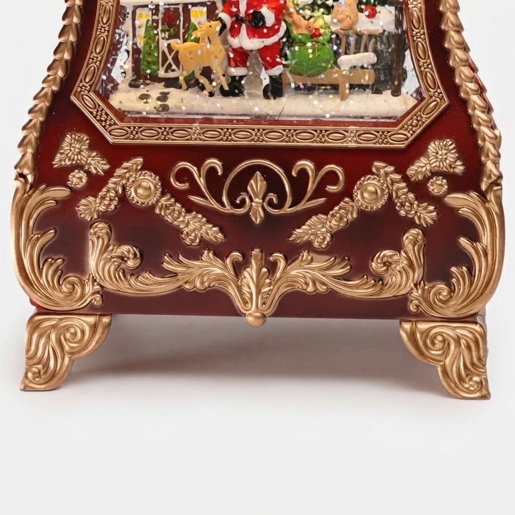 Gramófono Navideño DS801H Musical Led Con Luz Y Nieve