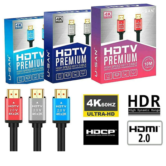 Cable Hdmi 5 Metros 4k Premium 2.0 Alta Definición