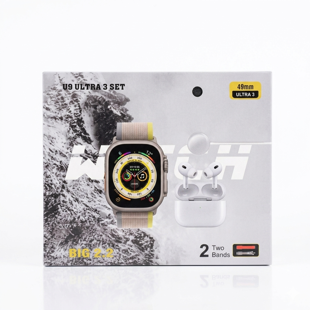 Combo Q9 Ultra 3 Set Smartwatch 49mm + Audífonos Pro – Edición Especial