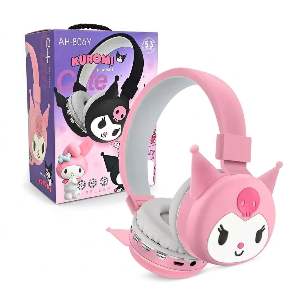 Auriculares Kuromi Bluetooth AH-806Y Color Rosa