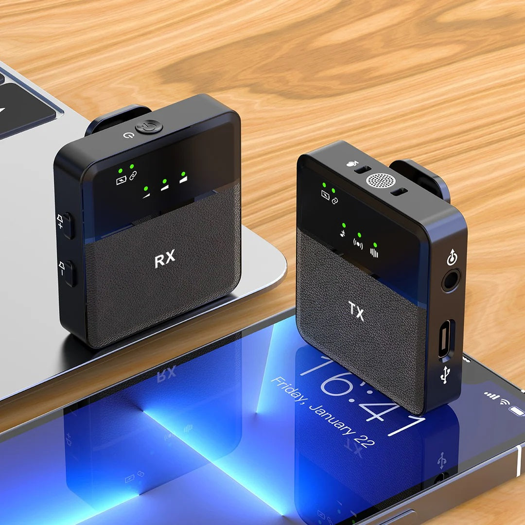 Micrófono Solapa Recargable Doble Reducción De Ruido SX9
