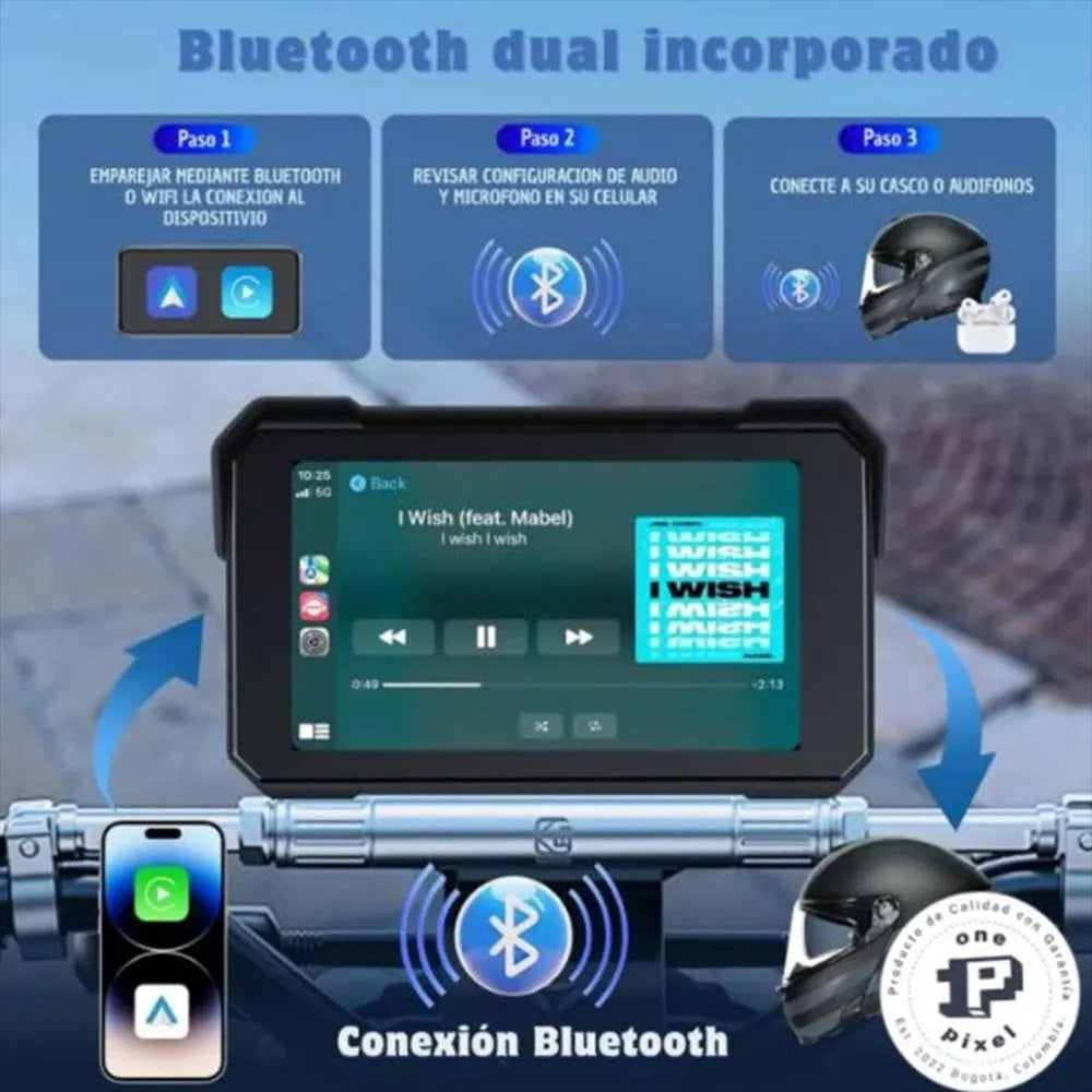 Pantalla De Moto Carplay Android Auto