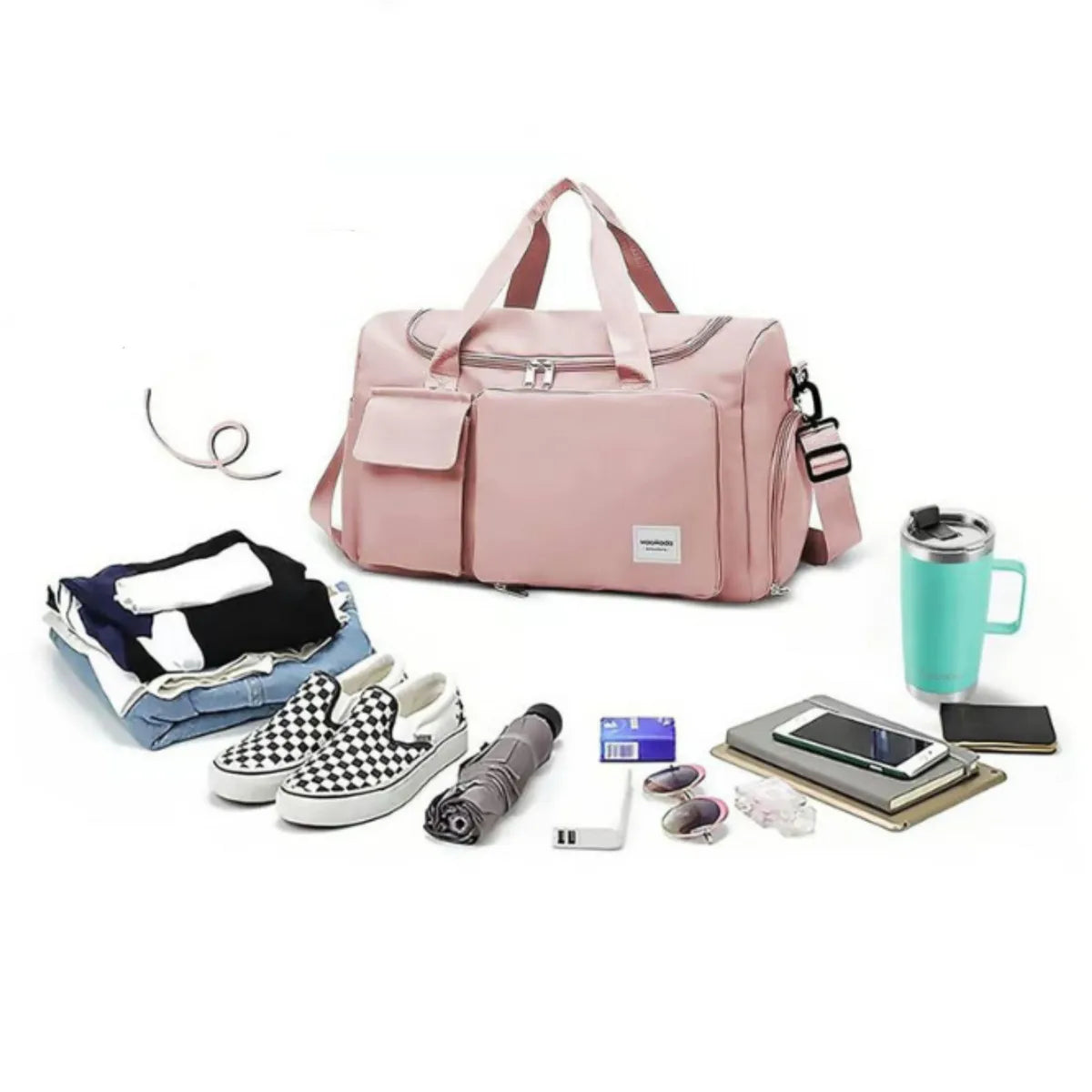 Morral Deportivo Textil Rosado Morral Gimnasio Viaje Ligero