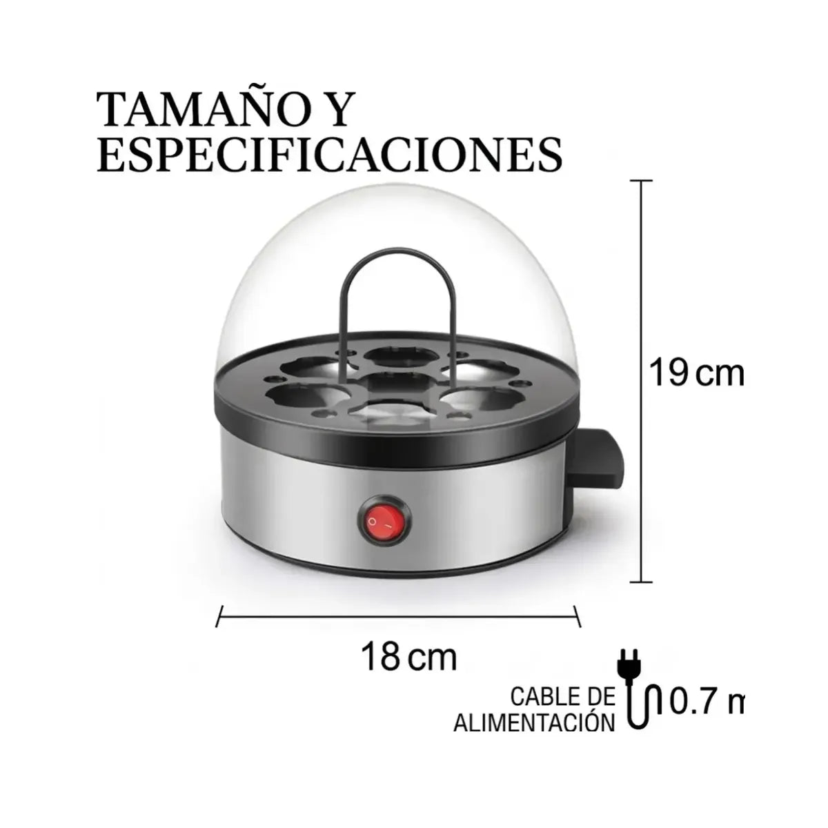 Olla Hervidor Huevos Cocidos Electrica Digital Vaporera