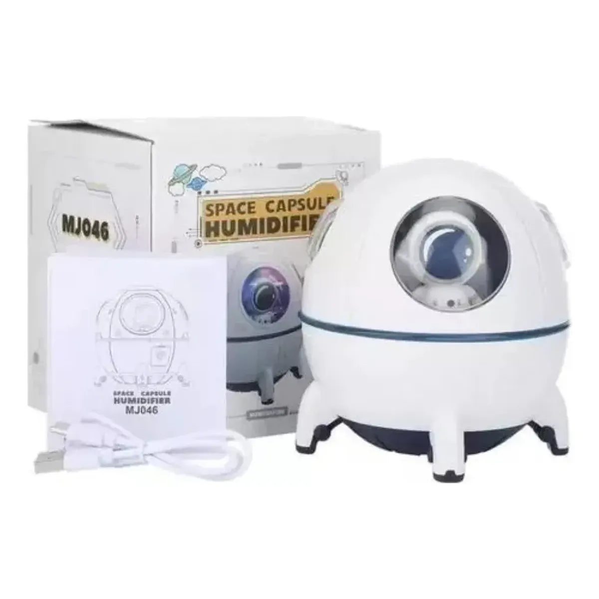 Humidificador Nave Espacial 220ml Difusor Aromas USB Luz LED