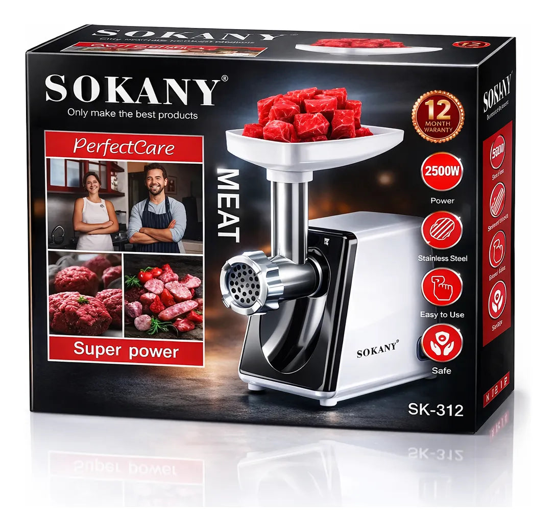 Molino Picadora De Carne Electrica Sokany Sk-312 2500w
