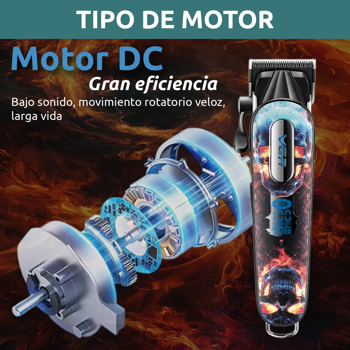 Máquina Corta Pelo Pro Vgr V-279 Metal Cuchillas Dlc 9000rpm