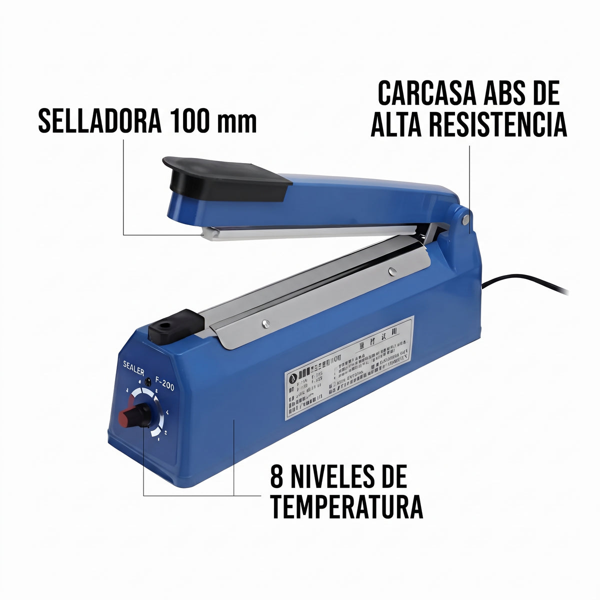 Selladora De Bolsas 100 Mm Para Empaques Plásticos