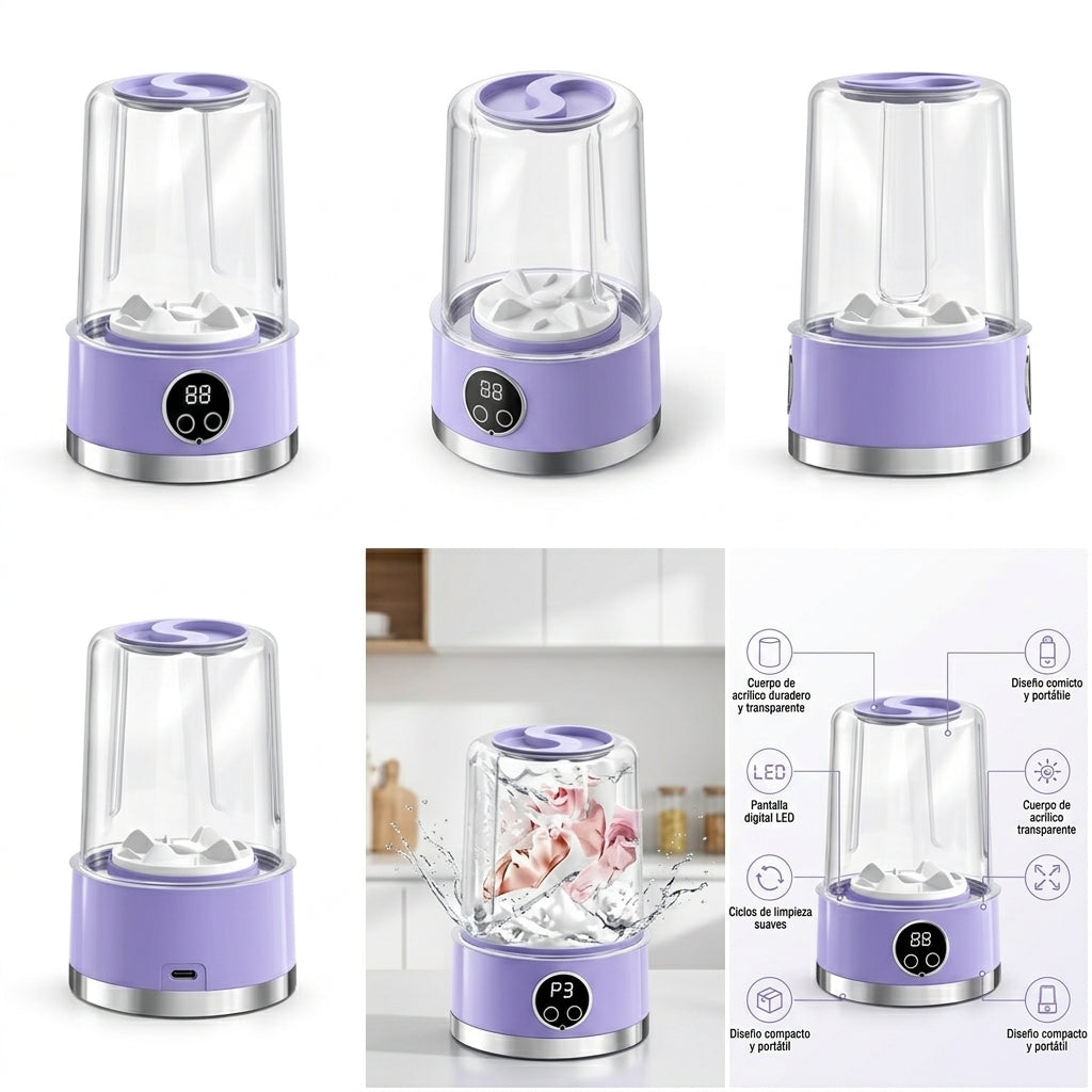 Mini Lavadora Para Ropa Interior HS-588 – 1 Litro – Lavadora Portátil Para Prendas Pequeñas