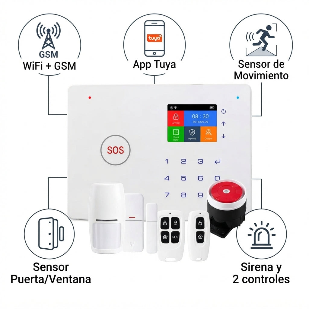 Kit Alarma WiFi/GSM App Tuya 169-1