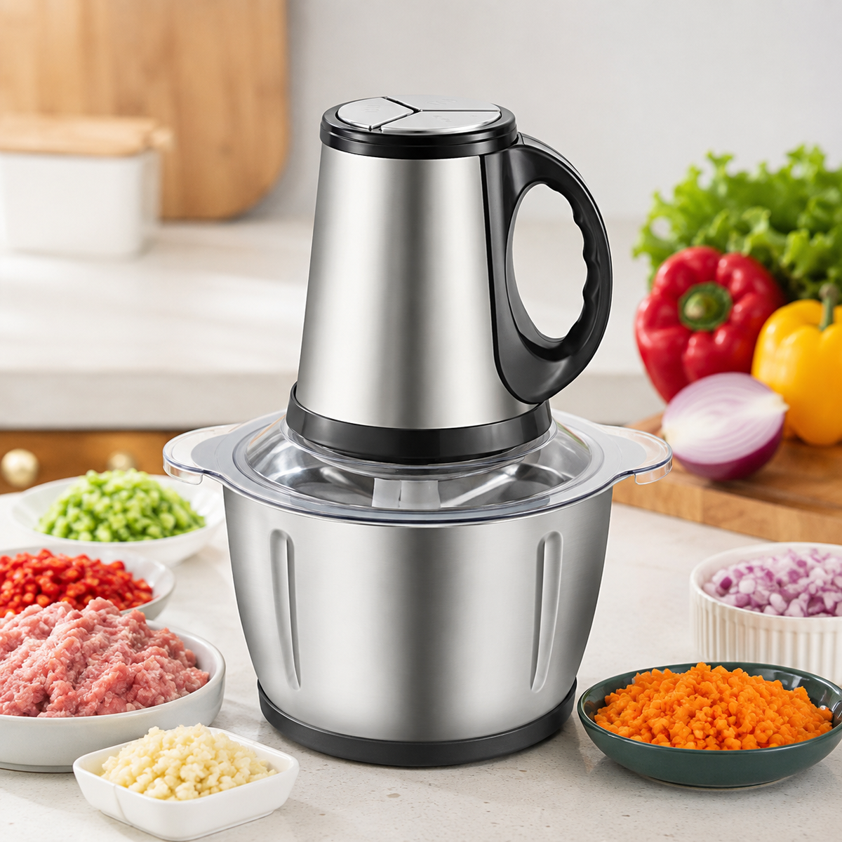 Molino Picador de Carne Eléctrico Meat Grinder 3L | Procesador Multifuncional