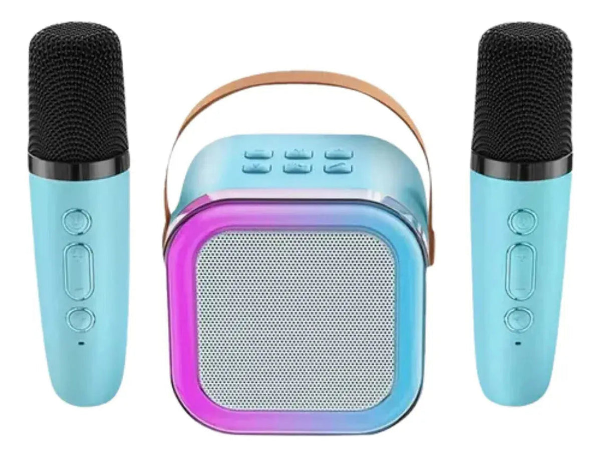 Mini Karaoke Para Niños, Bluetooth 2 Micrófono Inalámbricos