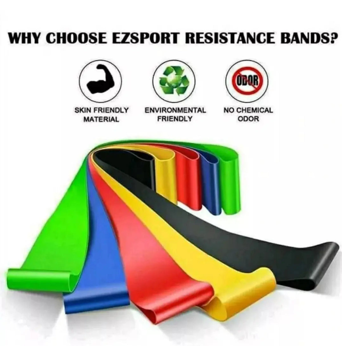 Kit Bandas Belt Elásticas Cerradas Ejercicio Resistentes X5