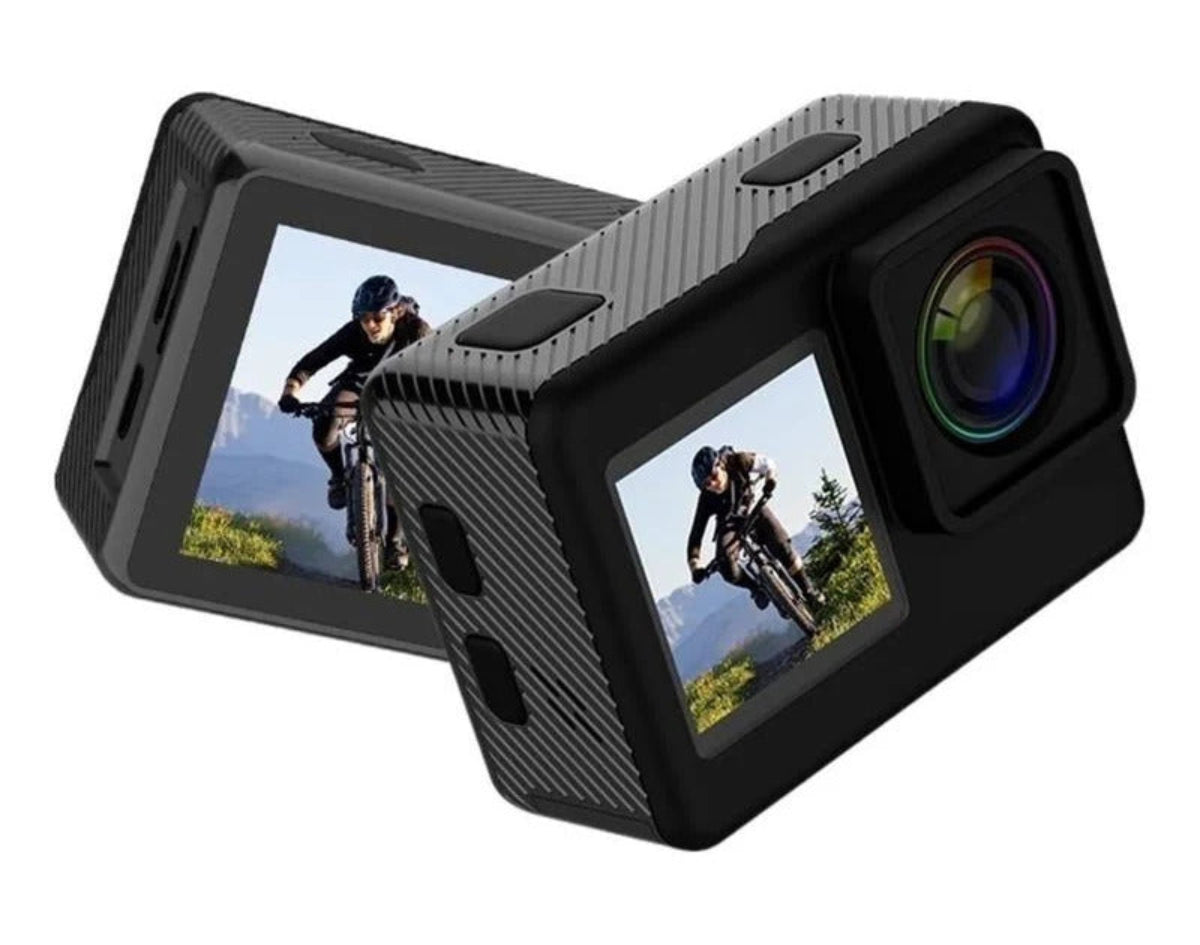 Camara Moto Doble Pantalla Tactil 4K
