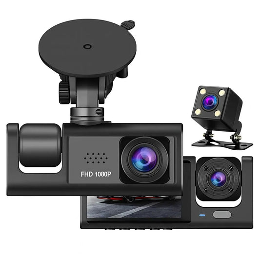 Cámara Para Carro Dash Cam 3 Lentes Full HD 1080p