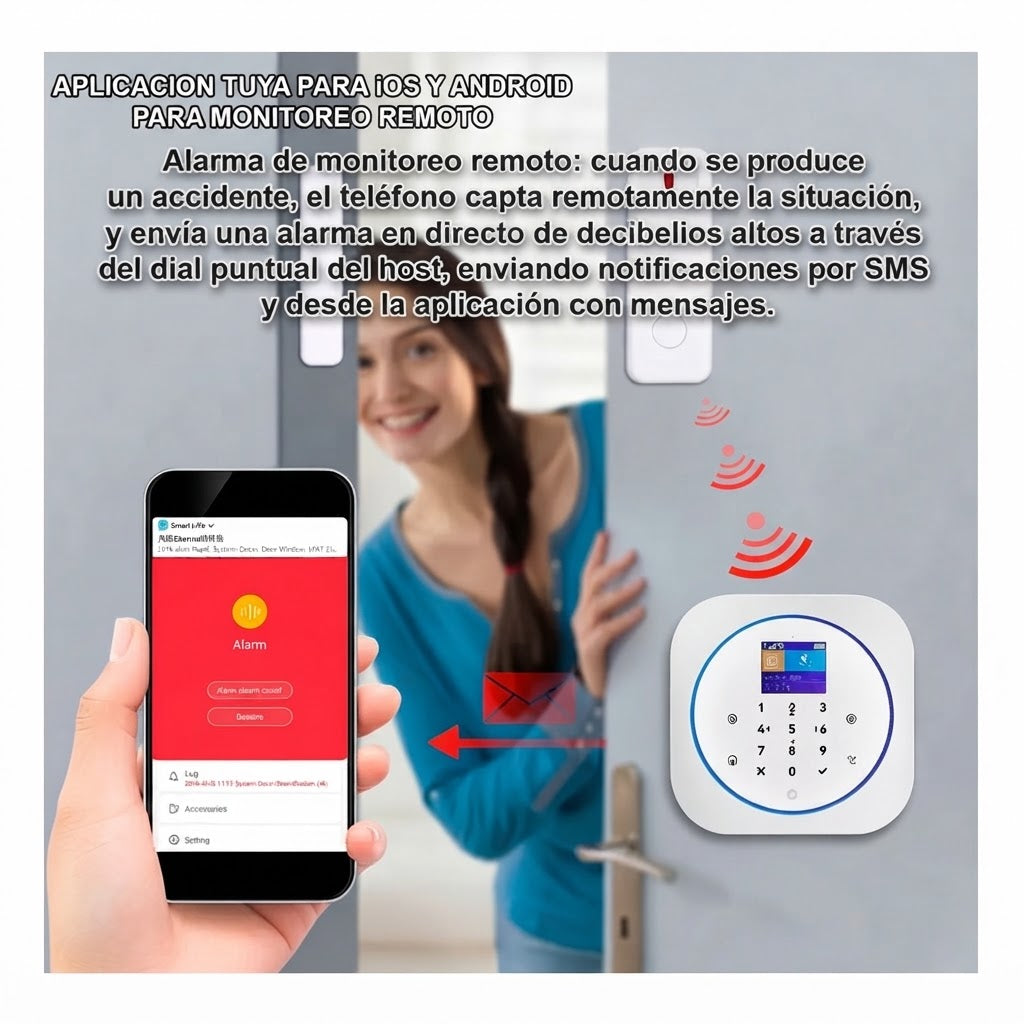 Alarma Y Sensor Beta De Movimiento Con Wi-Fi Y GSM Para Alexa Y Google Assistant