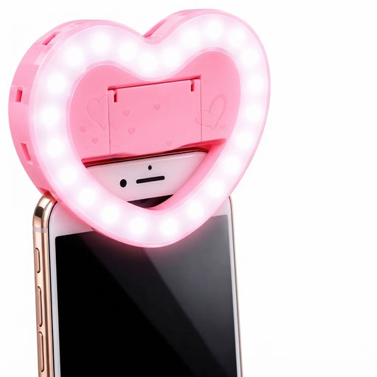 Aro De Luz Celular Tipo Corazón Recargable