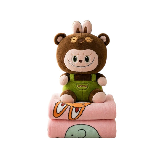 Peluche Labubu De Overol Con Manta