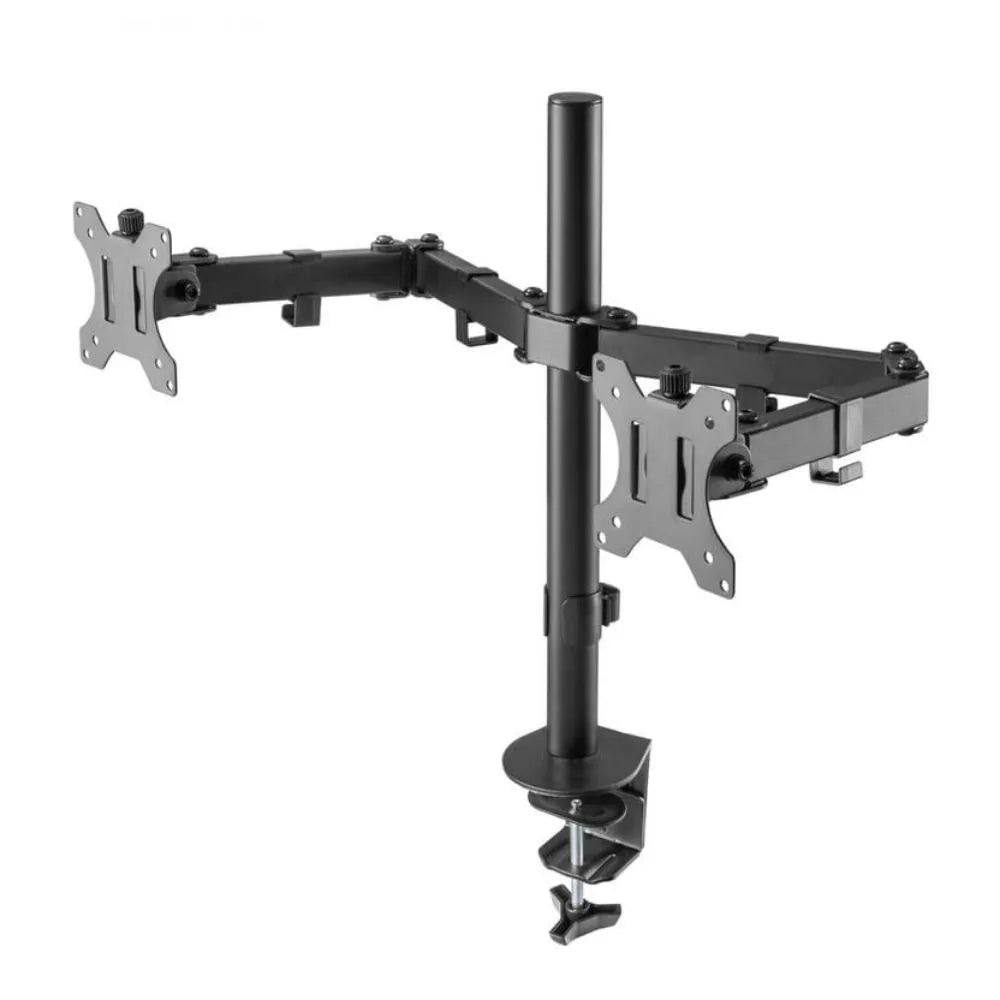 Soporte De Escritorio Para Dos Monitores Tv Setup Ergonomico
