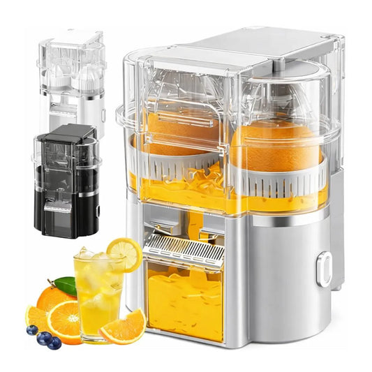 Exprimidor De Naranjas Eléctrico Automático Extractor Doble Transparente