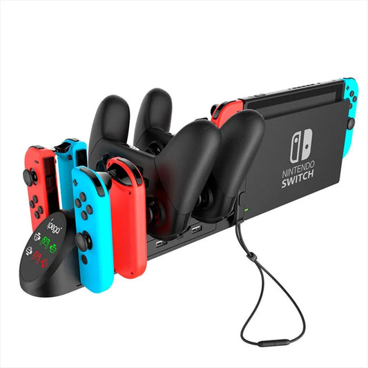 Base Doble Cargador Controles Nintendo Switch Tipo C Pg 9187