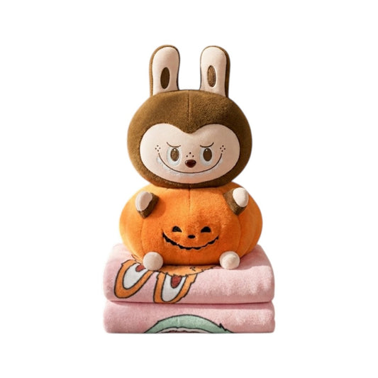 Peluche Labubu Calabaza Y Manta