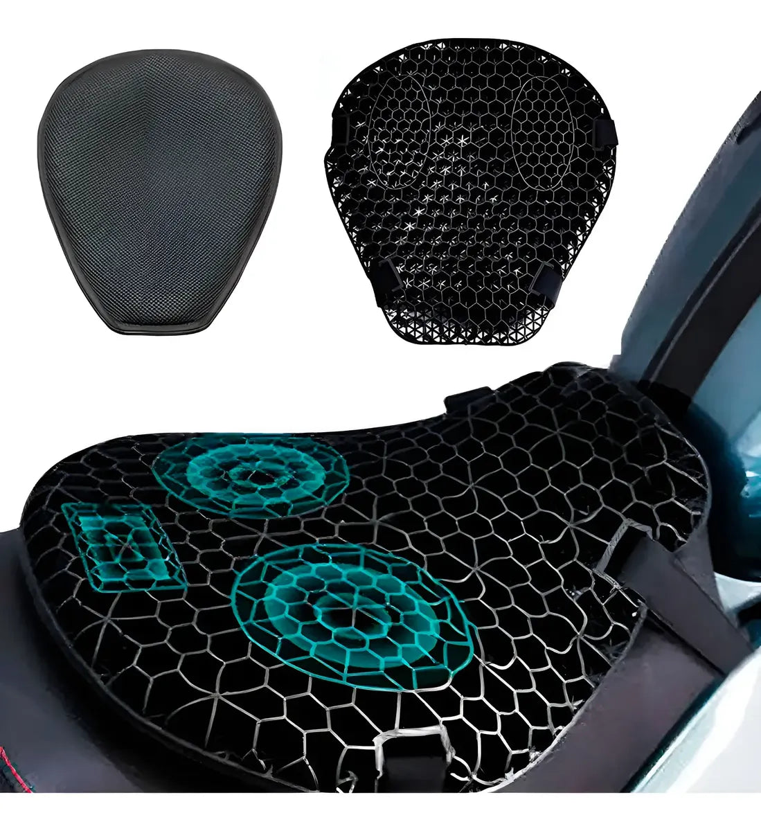 Cojín Silicona En Gel Universal Para Moto Impermeable +funda