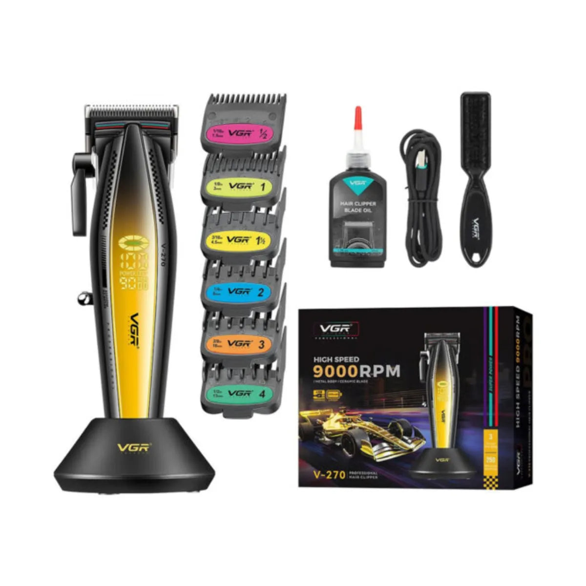 Máquina De Cabello Pro Vgr V-270 Metal 9000rpm Dorado