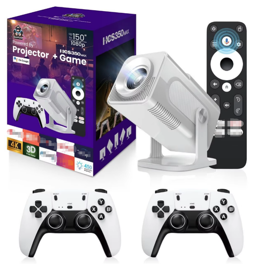 Proyector Smart TV Gamer U5 4K Android Con 2 Controles Inalámbricos