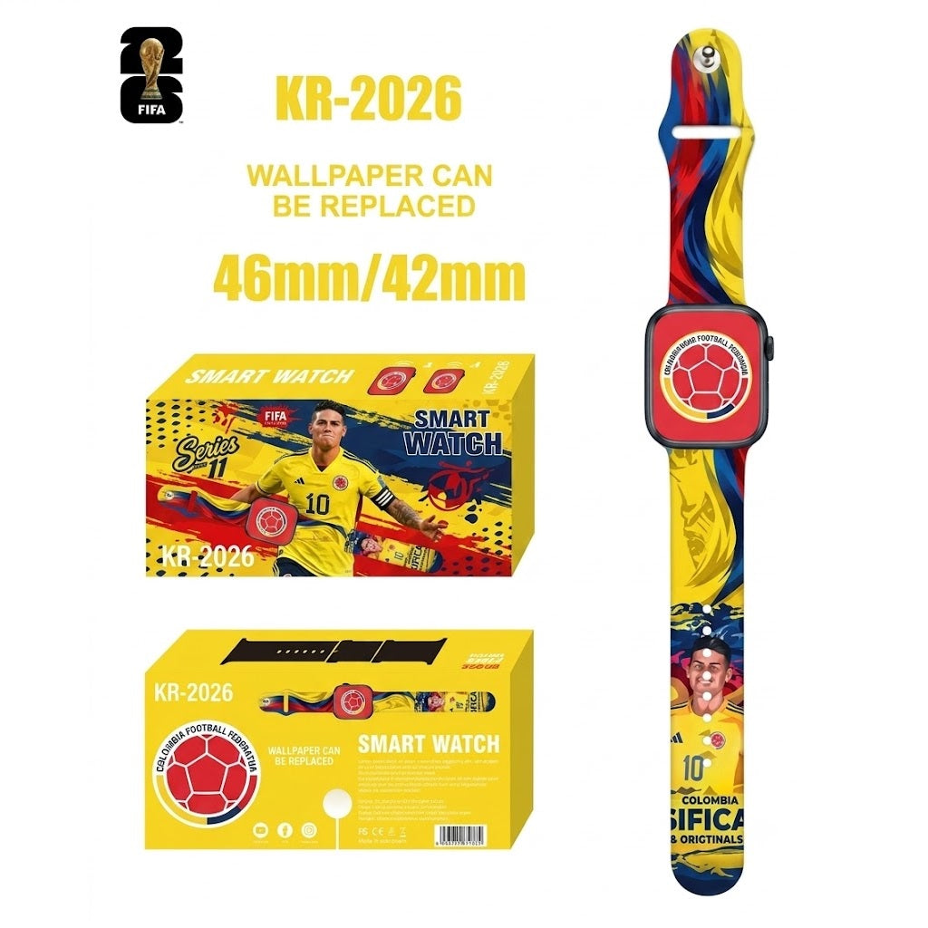 Smartwatch KR-2026 Edición Especial Colombia – Reloj Inteligente 42-46mm