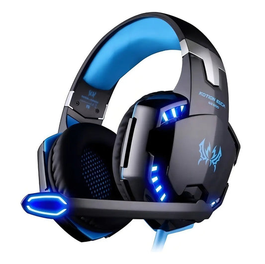 Auriculares Gamer Kotion G2000 Over-Ear Negro/Azul PS4 Xbox One Jack 3.5mm