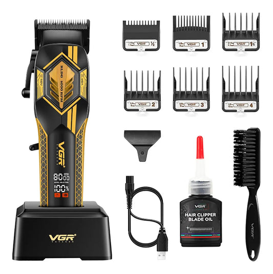 Maquina Cortar Pelo Profesional Vgr V-119 Motor Bldc 8000rpm Color Dorado