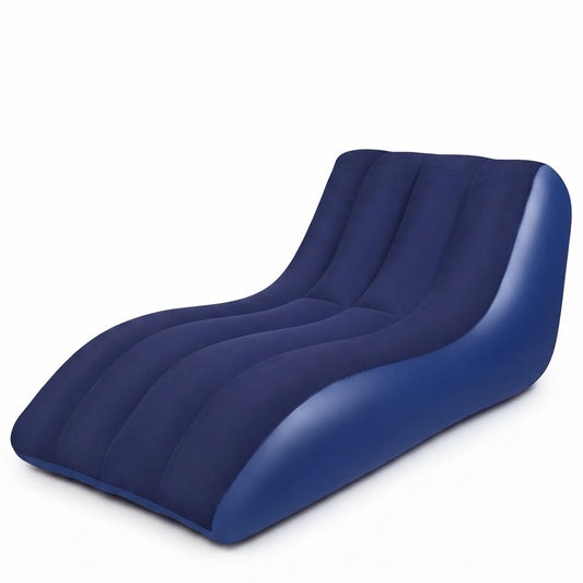 Silla Inflable Ergonómica Para Adultos, Sofá Portátil Azul