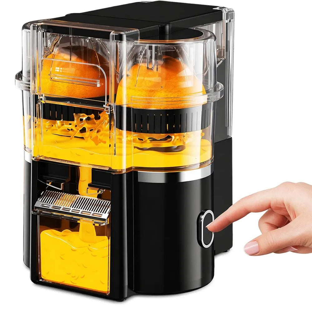 Exprimidor De Naranjas Eléctrico Automático Extractor Doble Transparente