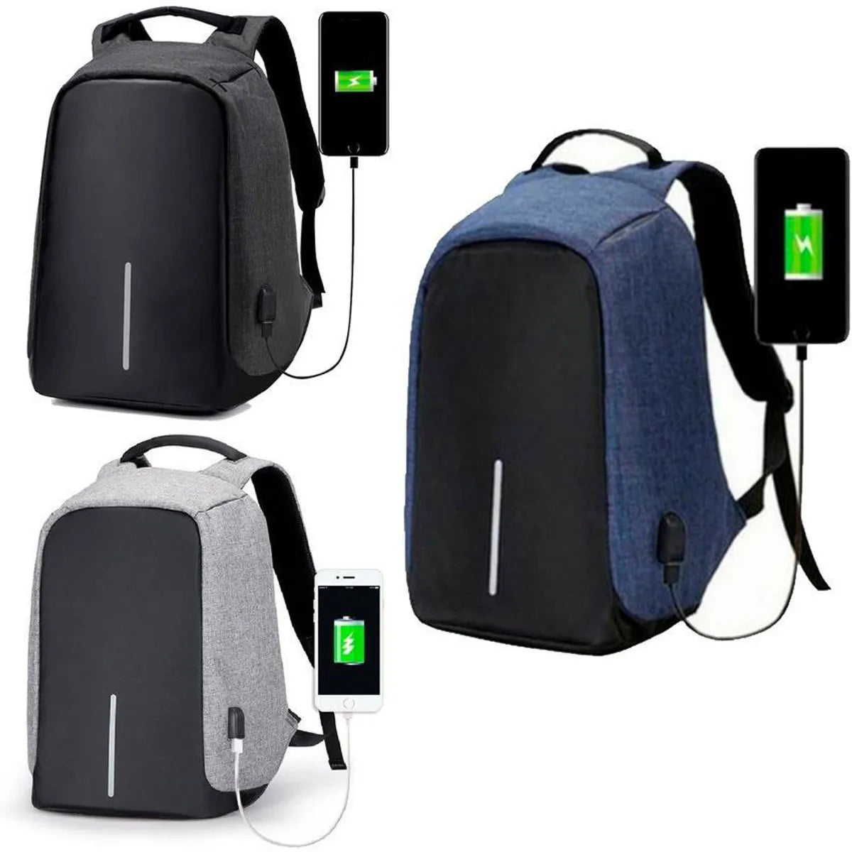 Maleta Maletín Antirrobo Impermeable Con Puerto Usb Portatil