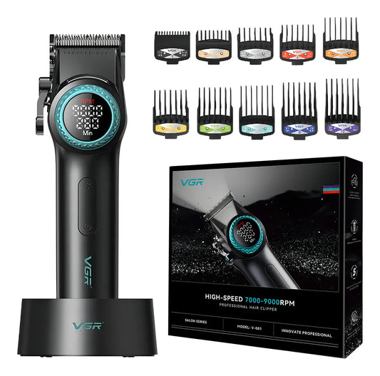 Máquina Barbería Profesional Corta Pelo Vgr V-001 9000 Rpm Color Negro