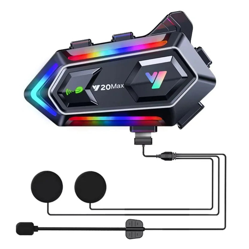 Intercomunicador para Casco KR-M2 con Bluetooth 5.3 y Luz RGB – Estilo y Conectividad en la Vía