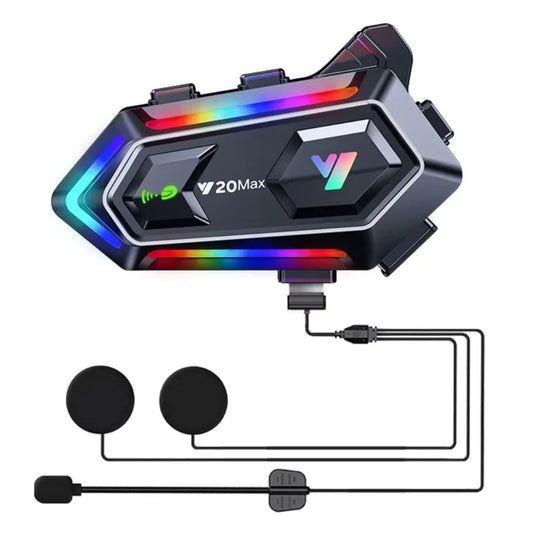 Intercomunicador para Casco KR-M2 con Bluetooth 5.3 y Luz RGB – Estilo y Conectividad en la Vía