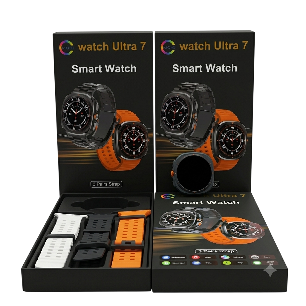Smartwatch Ultra 7 – El Reloj Inteligente Definitivo con 3 Pulsos Intercambiables