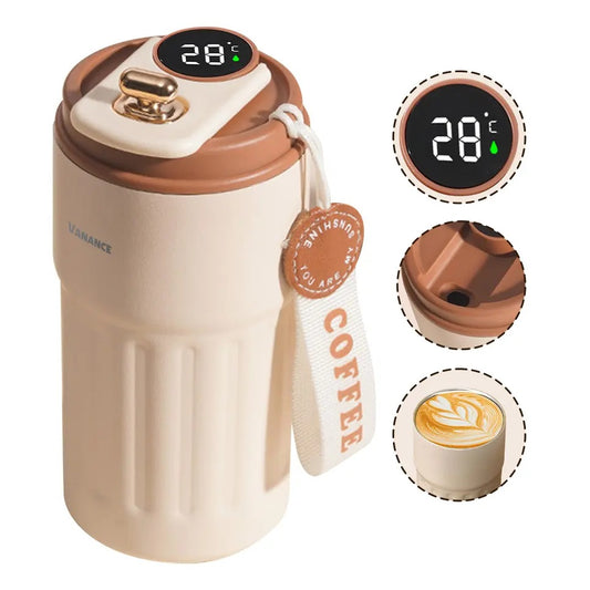 Termo Inteligente Taza De Cafe Pantalla Digital Led 500ml