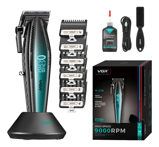 Máquina De Cabello Pro Vgr V-270 Metal 9000rpm Verde