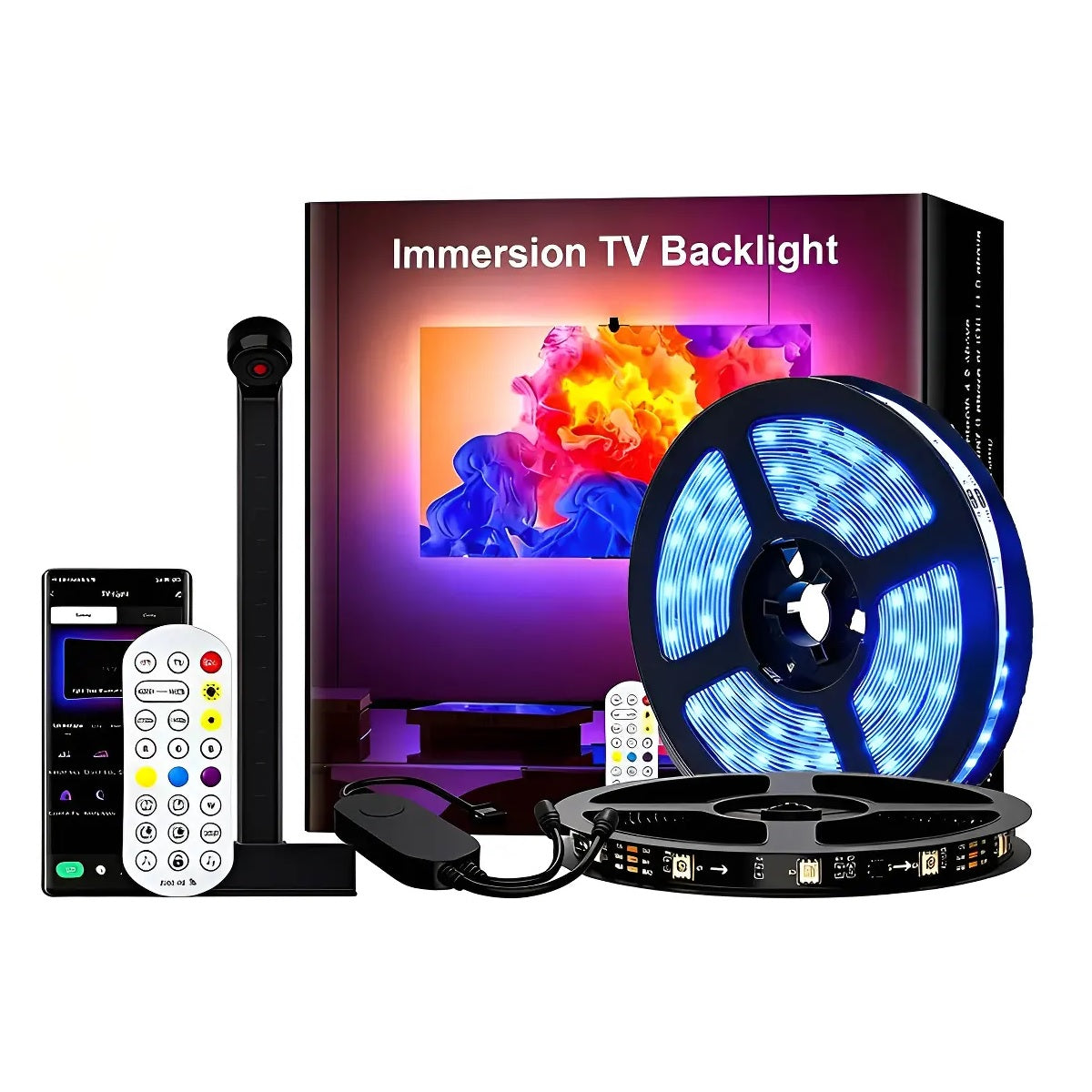 Tira De Luces Led Rgbic Para Tv Con Cámara De Inmersión 5m Smart