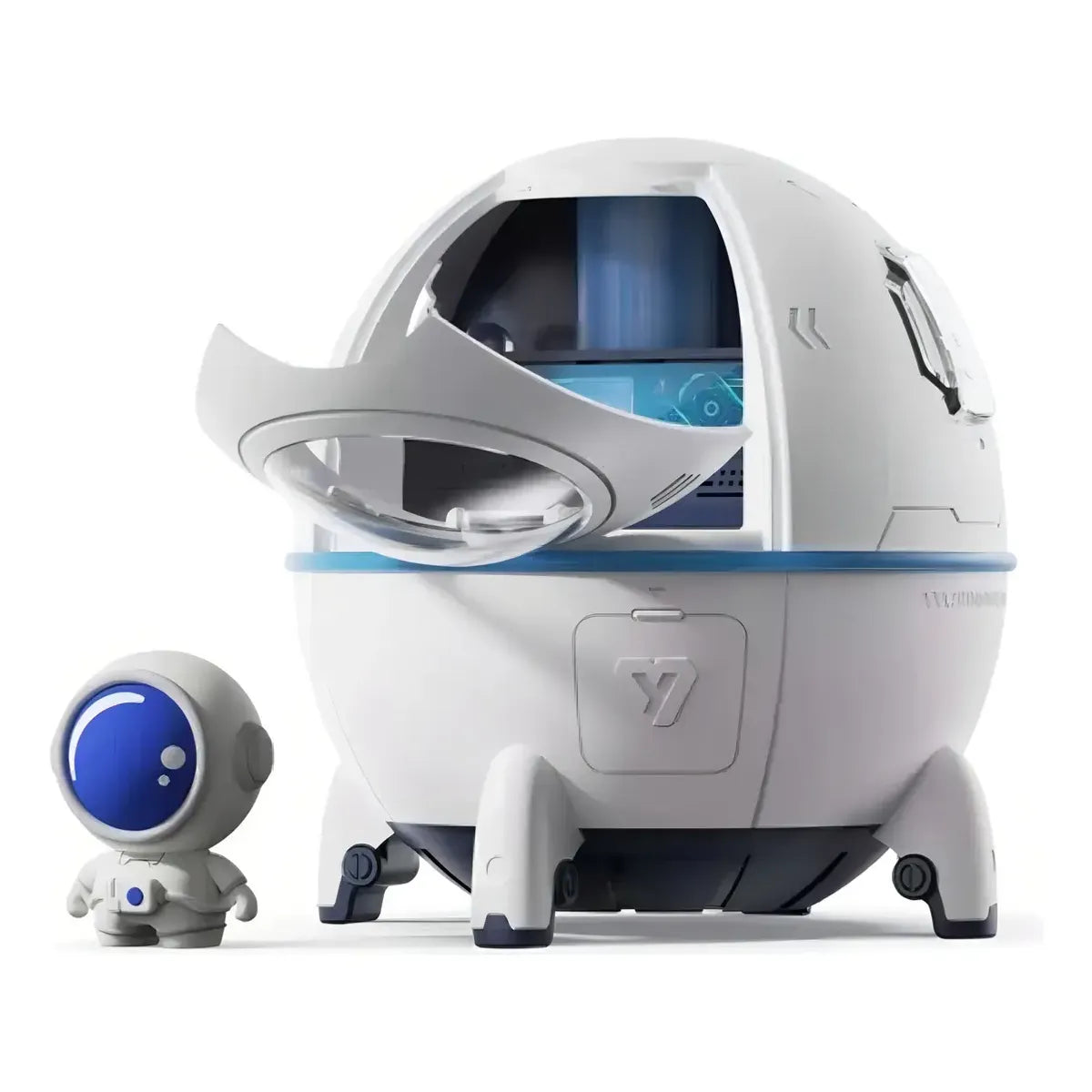 Humidificador Nave Espacial 220ml Difusor Aromas USB Luz LED