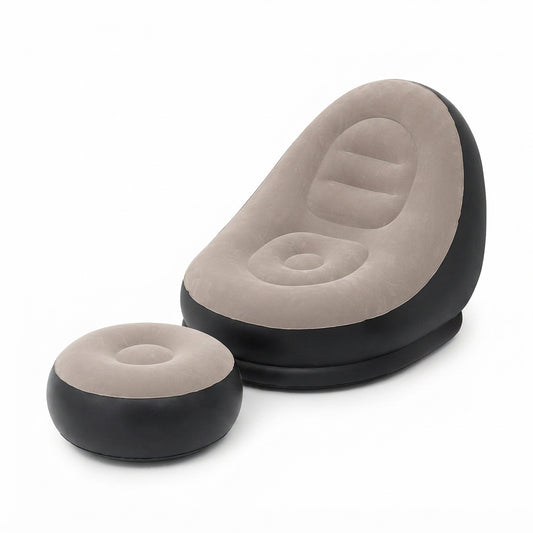 Sofá Sillon Inflable Ultra Cómodo Con Puf Portatil