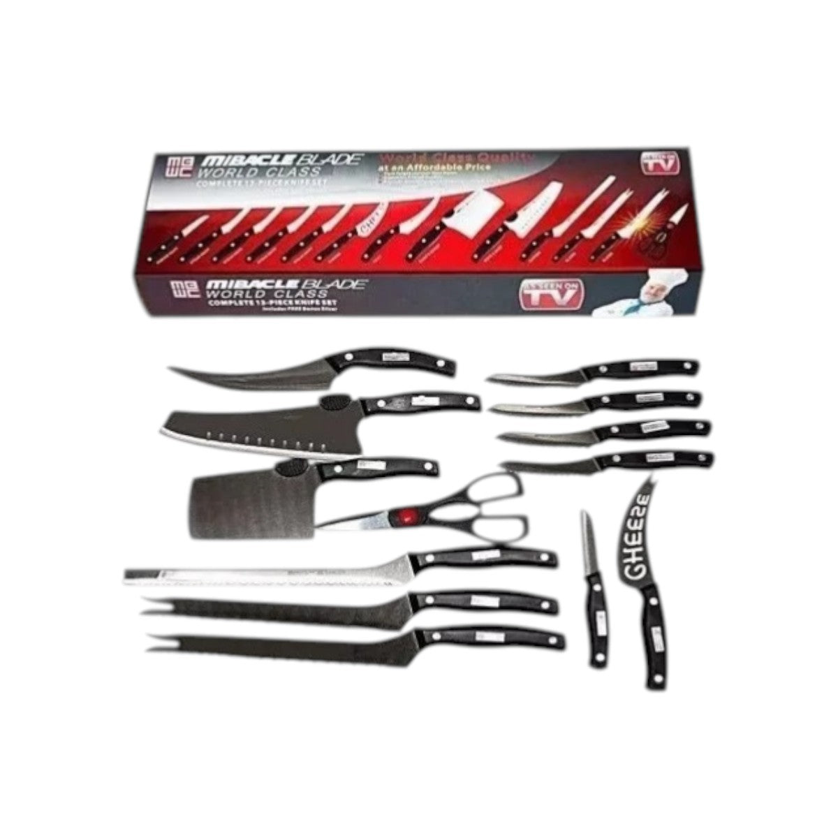 Set De Cuchillos X 13 Piezas Miracle Blade Corte Profesional