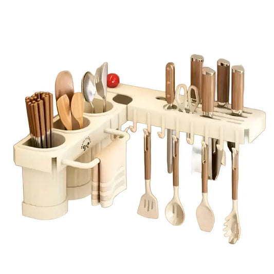 Organizador De Cocina Multifuncional De Pared – Estantería Para Utensilios y Cuchillos (65 cm)