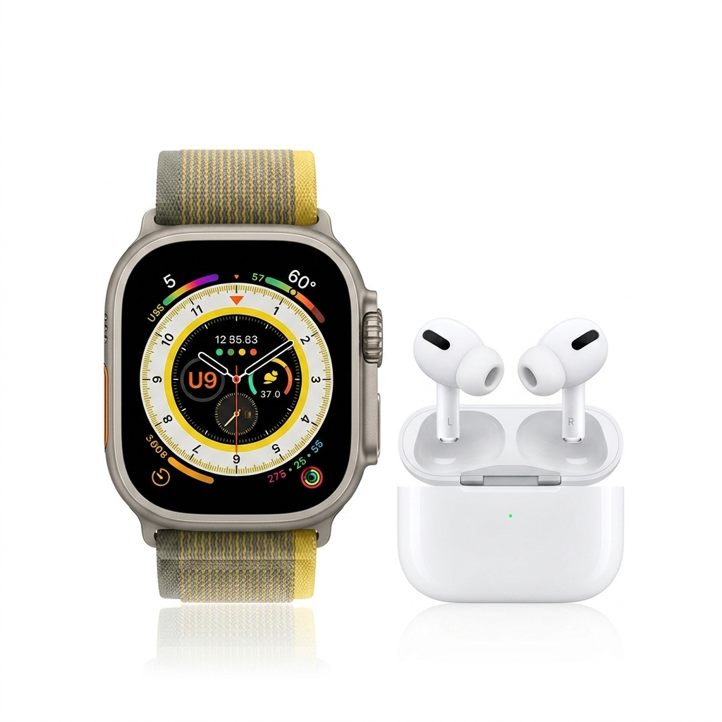 Combo Q9 Ultra 3 Set Smartwatch 49mm + Audífonos Pro – Edición Especial