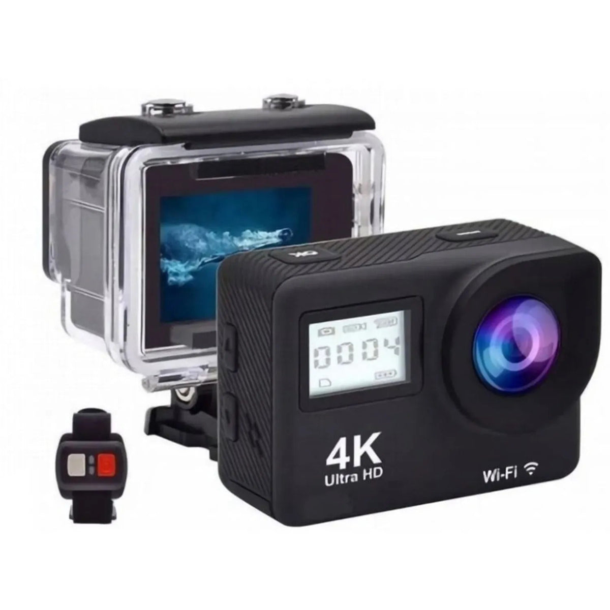 Camara Moto Doble Pantalla Tactil 4K