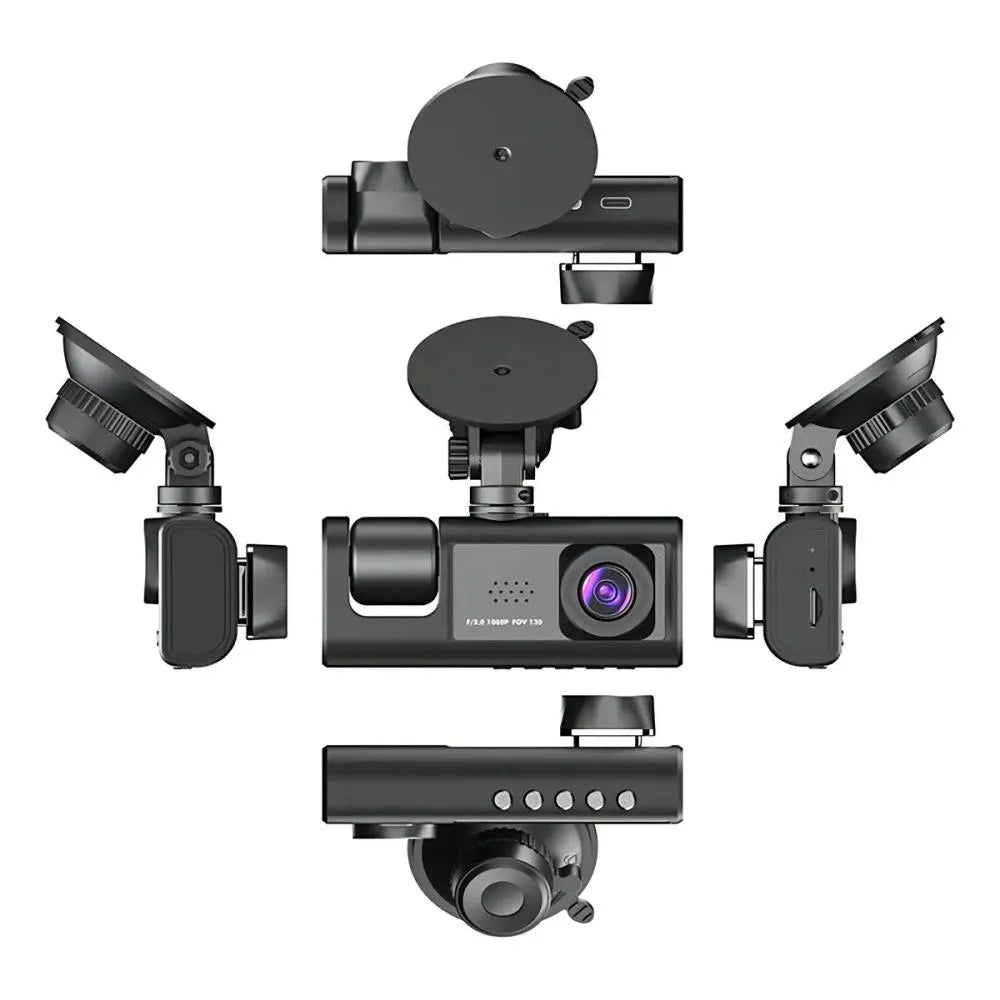 Cámara Para Carro Dash Cam 3 Lentes Full HD 1080p